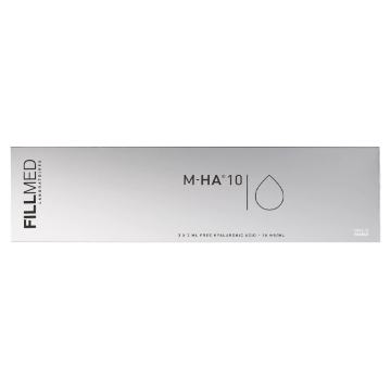 FILLMED M-HA10 is a pure hyaluronic acid mesotherapy injectable, which offers an immediate skin hydration and radiance effect. Once injected, the active ingredients provides the skin a natural hydration level and improves the skins elasticity,