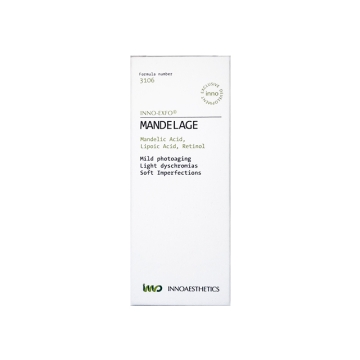 This multi-target Mandelic Acid peel is for the treatment of moderate skin aging, superficial pigmentations, and acne. Its actives renew the epidermis and evens skin tone. Moreover, the action of the MA helps to clear and control acne. 