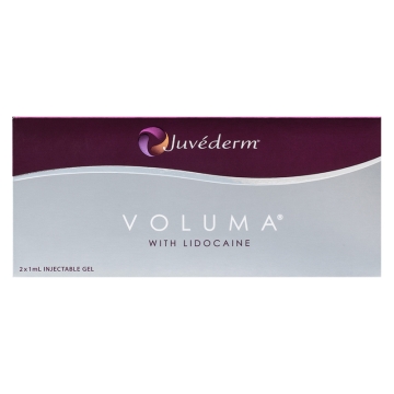 Juvederm Voluma Lidocaine is an injectable dermal filler with hyaluronic acid to restore and enhance volume and re-contour facial areas such as the chin, cheeks and cheekbone with long-lasting restoration for facial volumes. 