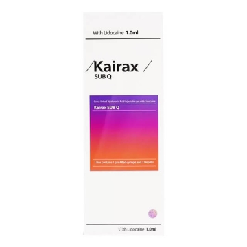 Kairax Sub Q has the middle viscoelasticity in the range and is recommended for deep wrinkle correction and volumizing areas including; Lips glabella lines, nasolabial folds, marionette lines, nose and forehead contour.