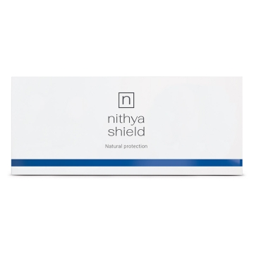 Nithya Shield is a natural revitalizing treatment of succinic acid and non-reticulated hyaluronic acid to protect and improve skin quality.