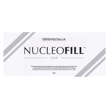 Nucelofill Hair - Professional sterile sodium DNA-based gel with moisturizing properties, specifically indicated for the scalp. Aims to stimulate hair follicle growth and rejuvenation.