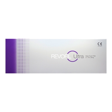 Revofil Ultra is a dermal filler designed to correct deep lines and wrinkles in thick skin tissue. This filler is ideal to restore lost facial volume and to contour. Revofil Plus should be injected into the deep dermis in targeted areas like the forehead,