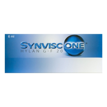 Synvisc One is a single dose treatment intended for injection in the knee, designed to treat osteoarthritis knee pain. It restores the elasticity and viscosity within the joint, allowing a more extensive movement of the joint.