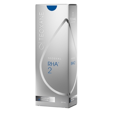 Teosyal RHA 2 is a filler for wrinkles using hyaluronic acid designed to support the skin in every move, while helping to preserve the vitality and softness of the face. Teosyal RHA 2 is designed to smooth out more visible wrinkles that are more noticeabl