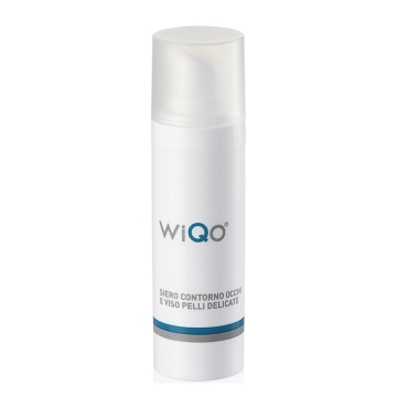 WiQo Eye Contour and Face Serum for Delicate Skin is an emulsion rich in active ingredients with a moisturizing and elasticizing effect.