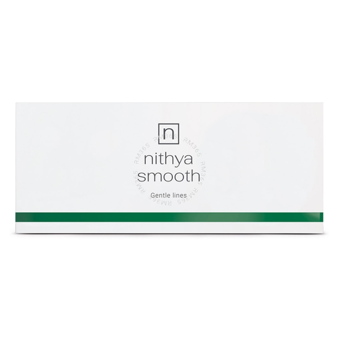 Nithya Smooth is a unique formula with a non-toxic alternative, Argireline (Hexapeptide-8), that has been found to be safer than BoNT and as effective in reducing wrinkles.