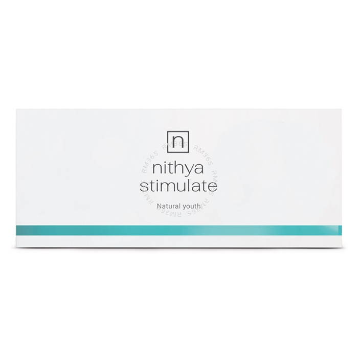 Nithya Stimulate’s advanced formula of tetrapeptyd-2, hydrolyzed collagen and sodium hyaluronate hydrates and stimulates skin firmness, slowing down the signs of ageing.