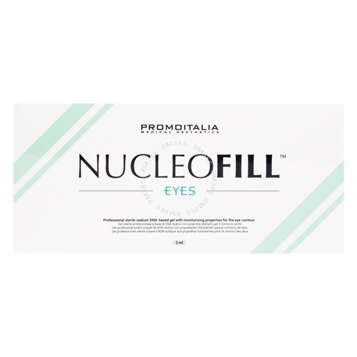 Nucleofill Eyes - Professional sterile sodium DNA-based gel with moisturizing properties specifically indicated for the eye-contour. Aims to provide protection, nutrition, hydration and renewal to enhance skin quality and rejuvenation.