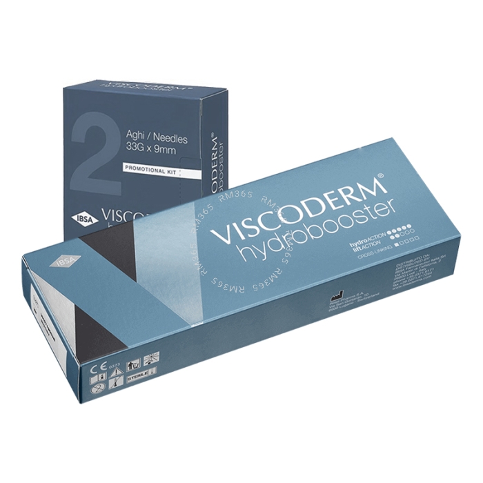 Viscoderm Hydrobooster is designed to improve the elasticity, radiance and smoothness of the skin. Viscoderm Hydrobooster offers a dual function: deep hydration and tissue restructuring. 