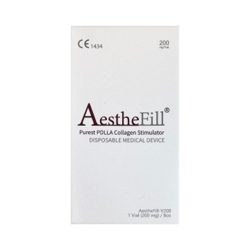 AestheFill is a dermal filler made of PDLLA (poly-D, L-lactic acid) that helps improve facial wrinkles and folds by stimulating collagen production. 