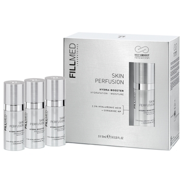 FILLMED Skin Perfusion Hydra Booster immediately enhances the skin’s moisture levels. It also improves skin radiance.
