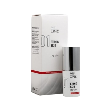 ME Line 01 Treatment Ethnic Skin is for the treatment of melasma, hyperpigmentation and chloasma in patients with phototype IV-VI skin. Its active ingredients combine to provide a strong control and inhibition action against melanin synthesis