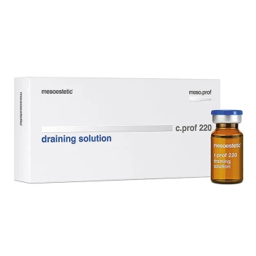 Mesoestetic C.prof 220 Draining Solution provides a draining, decongestant, venotonic and capillary permeability reduction effect.