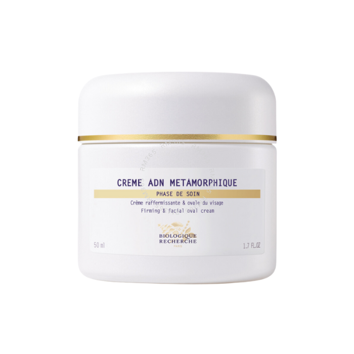 An exceptional firming care, Crème ADN Métamorphique combats sagging skin and ptosis by restructuring the oval of the face. Natural contours are redefined and rebalanced, while the volume is more harmonious.
Thanks to its tightening action, it creates a 