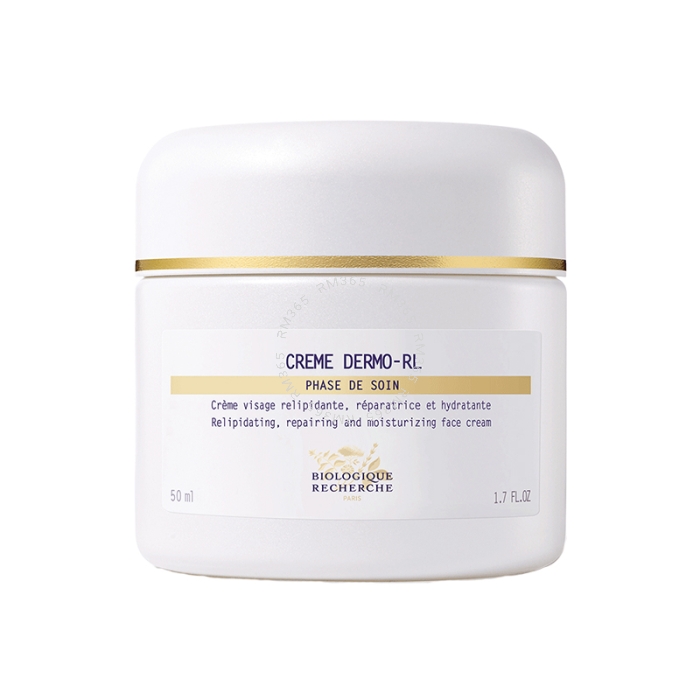 Acting like a shield for the epidermis, Crème Dermo-RL is a complete repairing and regenerating skincare treatment. Its formula is enriched with lipid-replenishing shea butter and cotton oil, NMF (Natural Moisturizing Factor), hydrating hyaluronic acid an